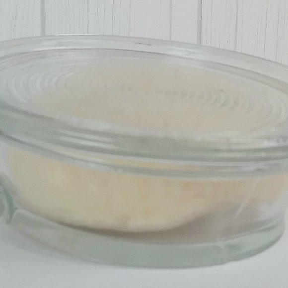 Vintage 1940's Era Clear Glass Military Hat Powder Box With LID & Powder Puff! - Picture 8 of 10